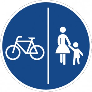 Verkehrsschild · Verkehrszeichen Vorschriftzeichen Getrennter Rad- und Fußweg · Zeichen 241-30 