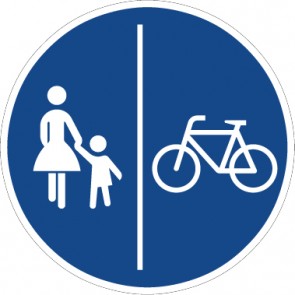 Verkehrzeichen Vorschriftzeichen Getrennter Fuß- und Radweg · Zeichen 241-31  · MAGNETSCHILD