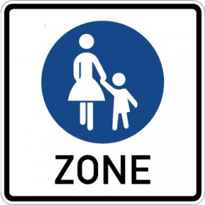 Verkehrzeichen Vorschriftzeichen Beginn einer Fußgängerzone · Zeichen 242.1  · MAGNETSCHILD