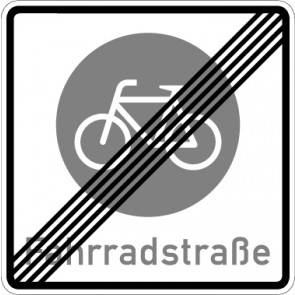 Magnetschild Vorschriftzeichen Ende einer Fahrradstraße · Zeichen 244.2 