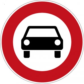 Magnetschild Vorschriftzeichen Verbot für Kraftwagen und sonstige mehrspurige Kraftfahrzeuge · Zeichen 251 