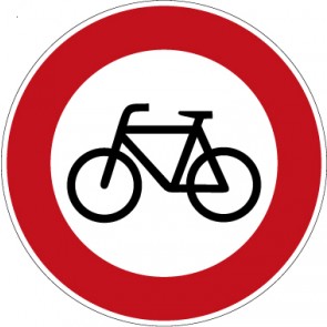 Aufkleber Vorschriftzeichen  Verbot für Radfahrer · Zeichen 254 