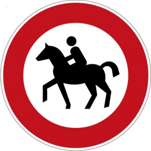 Verkehrzeichen Vorschriftzeichen Verbot für Reiter · Zeichen 257-51  · MAGNETSCHILD