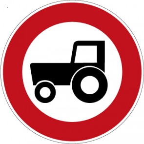 Verkehrsschild · Verkehrszeichen Vorschriftzeichen Verbot für Kraftfahrzeuge und Züge, die nicht schneller als 25 Km/h fahren können oder dürfen · Zeichen 257-58 