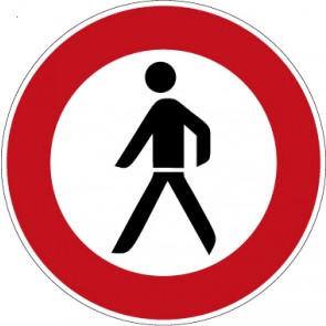 Aufkleber Vorschriftzeichen  Verbot für Fußgänger · Zeichen 259 