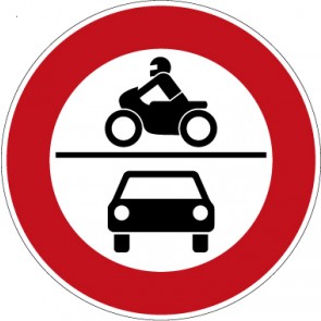 Aufkleber Vorschriftzeichen  Verbot für Krafträder und Mofas und sonstige mehrspurige Kraftfahrzeuge · Zeichen 260 