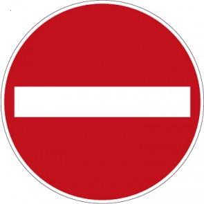 Aufkleber Vorschriftzeichen Verbot der Einfahrt · Zeichen 267 | stark haftend - Verkehrszeichen STVO