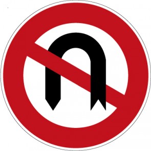 Verkehrsschild · Verkehrszeichen Vorschriftzeichen Verbot des Wendens · Zeichen 272 