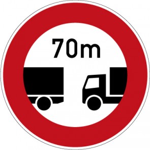 Verkehrsschild · Verkehrszeichen Vorschriftzeichen Verbot des Unterschreitens des angegebenen Mindestabstandes · Zeichen 273-70 