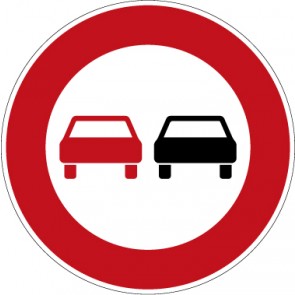 Aufkleber Vorschriftzeichen  Überholverbot für Kraftfahrzeuge Aller Art · Zeichen 276 