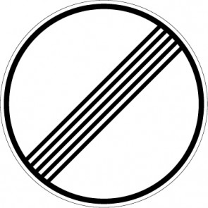 Verkehrzeichen Vorschriftzeichen Ende sämtlicher Streckenverbote · Zeichen 282  · MAGNETSCHILD