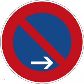 Aufkleber Vorschriftzeichen Eingeschränktes Halteverbot (Ende), Rechtsaufstellung · Zeichen 286-20 | stark haftend - Verkehrszeichen STVO