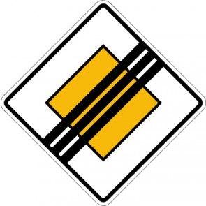 Aufkleber Richtzeichen Ende der Vorfahrtstraße · Zeichen 307 | stark haftend - Verkehrszeichen STVO