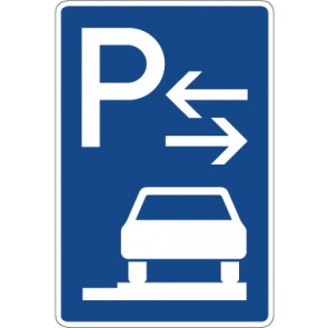 Verkehrsschild · Verkehrszeichen Richtzeichen Parken ganz auf Gehwegen in Fahrtrichtung rechts (Mitte) · Zeichen 315-68 