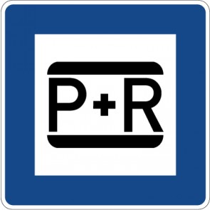 Aufkleber Richtzeichen Parken und Reisen · Zeichen 316 | stark haftend - Verkehrszeichen STVO