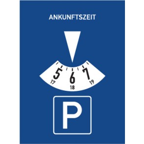 Aufkleber Richtzeichen Parkscheibe · Zeichen 318 | stark haftend - Verkehrszeichen STVO