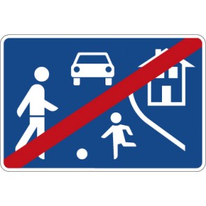 Verkehrsschild · Verkehrszeichen Richtzeichen Ende eines verkehrsberuhigten Bereichs · Zeichen 325.2 