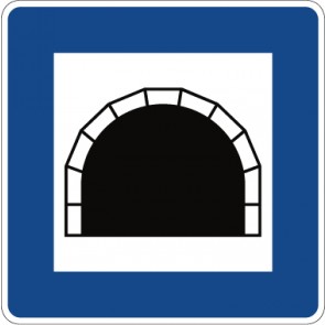 Verkehrzeichen Richtzeichen Tunnel · Zeichen 327  · MAGNETSCHILD