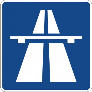 Aufkleber Richtzeichen Autobahn · Zeichen 330.1 | stark haftend - Verkehrszeichen STVO