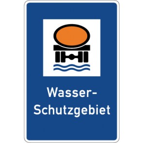 Aufkleber Richtzeichen Wasserschutzgebiet · Zeichen 354 | stark haftend - Verkehrszeichen STVO