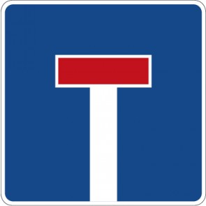 Verkehrzeichen Richtzeichen Sackgasse · Zeichen 357  · MAGNETSCHILD