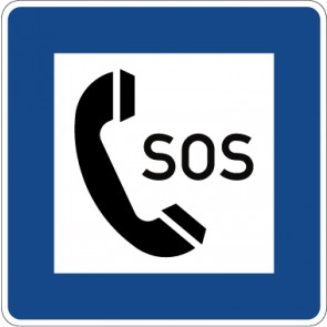Verkehrzeichen Richtzeichen Notrufsäule · Zeichen 365-51  · MAGNETSCHILD