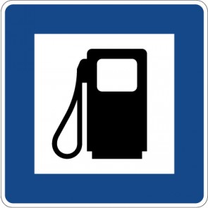 Aufkleber Richtzeichen Tankstelle · Zeichen 365-52 | stark haftend - Verkehrszeichen STVO