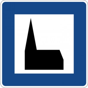 Verkehrzeichen Richtzeichen Autobahnkapelle · Zeichen 365-59  · MAGNETSCHILD
