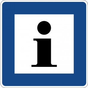 Verkehrzeichen Richtzeichen Informationsstelle · Zeichen 365-61  · MAGNETSCHILD