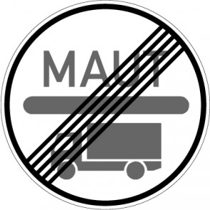 Verkehrzeichen Richtzeichen Ende der Mautpflicht nach dem Bundesfernstraßenmautgesetz · Zeichen 390.2  · MAGNETSCHILD
