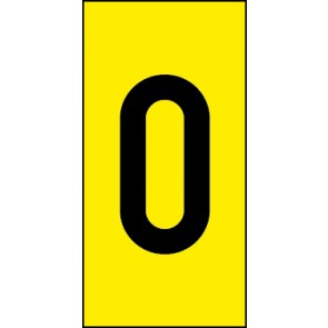 Schild Einzelbuchstabe O | schwarz · gelb selbstklebend