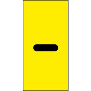 Schild Sonderzeichen Bindestrich | schwarz · gelb selbstklebend