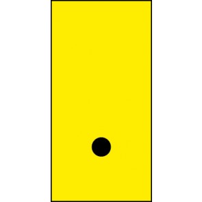 Schild Sonderzeichen Punkt | schwarz · gelb