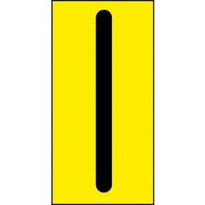 Magnetschild Sonderzeichen Pipe | schwarz · gelb