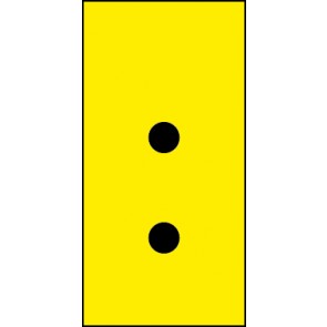 Magnetschild Sonderzeichen Doppelpunkt | schwarz · gelb