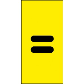 Schild Sonderzeichen gleich | schwarz · gelb