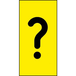 Schild Sonderzeichen Fragezeichen | schwarz · gelb selbstklebend