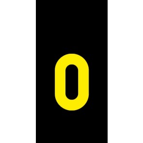 Schild Einzelbuchstabe o | gelb · schwarz