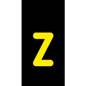 Aufkleber Einzelbuchstabe z | gelb · schwarz | stark haftend