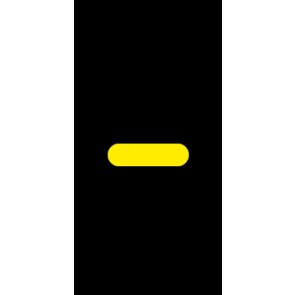 Aufkleber Sonderzeichen Bindestrich | gelb · schwarz | stark haftend