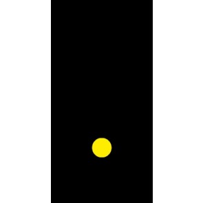 Schild Sonderzeichen Punkt | gelb · schwarz