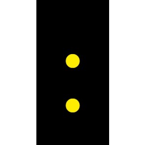 Aufkleber Sonderzeichen Doppelpunkt | gelb · schwarz | stark haftend