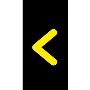 Schild Sonderzeichen kleiner als | gelb · schwarz