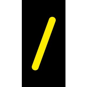Schild Sonderzeichen Slash | gelb · schwarz selbstklebend