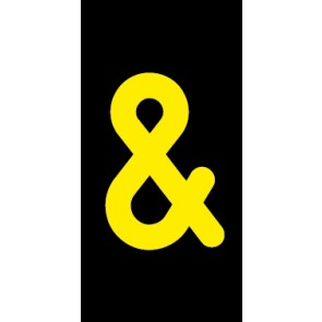 Aufkleber Sonderzeichen Kaufmännisches Und | gelb · schwarz