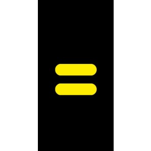 Schild Sonderzeichen gleich | gelb · schwarz selbstklebend