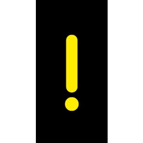 Aufkleber Sonderzeichen Ausrufezeichen | gelb · schwarz | stark haftend