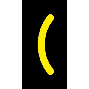 Schild Sonderzeichen Klammer auf | gelb · schwarz