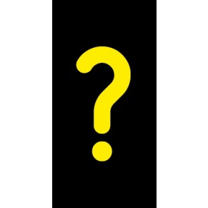 Aufkleber Sonderzeichen Fragezeichen | gelb · schwarz | stark haftend