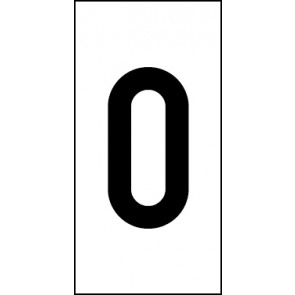 Schild Einzelbuchstabe O | schwarz · weiß selbstklebend
